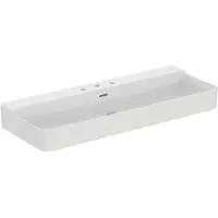 Ideal standard Conca Waschtisch, 3 Hahnlöcher, 1200x450x165 mm, T3804MA, Farbe: Weiß mit Ideal Plus