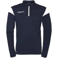 Uhlsport Trainingspullover "1/4 ZIP TOP Squad 27", Herren, Gr. L, blau (marine, weiß), Obermaterial: 100% Polyester Pol. recyc.., Pullover Trainingspullover