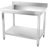 GOLDINOX Edelstahl-Arbeitstisch, 1000 x 500 mm, PREMIUM-Ausführung -