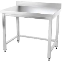 GOLDINOX Arbeitstisch aus Edelstahl, 1200 x 700 mm, mit Rückwand und verstärkter Konstruktion – PREMIUM –