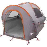 vidaXL Autozelt Grau und Orange 2-Personen Polyester und Stahl