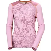 Helly Hansen Women’s Lifa Merino Midweight Graphic Long-sleeve Crew Base Layer cherry blossom new nordic (052) M
