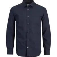 Jack & Jones Langarmhemd "JJJOE SHIRT LS PLAIN" Materialmix, slim fit