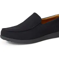 A. Essentials Herren Slip-on-Canvas-Bootsschuhe, Schwarzes Segeltuch, 40 EU
