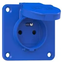 Pce 104-7bsc Schutzkontakt-Anbausteckdose 70x70 fb Shutter IP54 seitlich (blau) 1047bsc