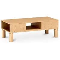 Pillovely Couchtisch 110x37 mit offenen Fächern im skandinavischen Stil FJORD