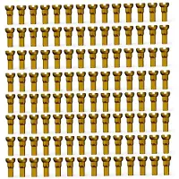 Sapim Alluminium 14 Mm Fahrradnippel 100 Einheiten Golden Golden One Size