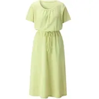 Witt Sommerkleid "Jersey-Kleid Sommerkleid mit gekräuselte Ausschnitt", Damen, Gr. 42, N-Gr, grün (pistazie), Basic, Rundhals, Kleider Sommerkleid