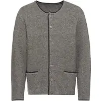 Witt Strickjacke "Strickjacke Strickjacke", Herren, Gr. 52, grau (grau, meliert), Basic, Rundhals, Strickjacken Strickjacke