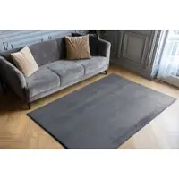 Obsession Fellteppich "Infinity 200", grau, B:80cm H:40mm L:150cm, Polyester, Teppiche, Fellteppich, Kunstfel, Uni Farben, Kaninchenfell Haptik, supersoft