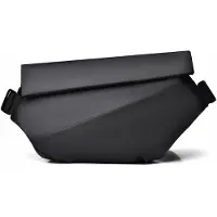 Markenlos Herren Modische Wasserdichte Crossbody Tasche - Mehrfach-Taschen Sling Tasche für Reisen & Ausflüge, Schwarz
