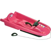KHW Schlitten Snow-Flyer aus hochwertigem kältebeständigem Kunststoff. Belastbar bis 85 kg. Designer-Bob für außergewöhnlichen Fahrspaß. Farbe: Pink.
