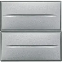 Legrand Bticino HC4036/2 Doppeltaster Aluminium HC40362