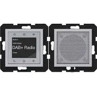 Hager WAN6010TA Radio Touch UP DAB+ mit Lautsprecher, A.x/C.x, titan metallisch, lackiert