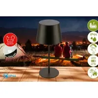 Briloner LEUCHTEN LED Tischleuchte "NIVO", schwarz (matt, schwarz), 1, Ø 9,5cm H: 20,5cm, 1 Stk., Leuchten, 9,5x20,5 cm, Indoor/Outdoor, Balkon, Terrasse, Wohnzimmer, LED Tischleuchte