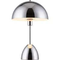 Otto Home Tischleuchte "Dorrio Pilzlampe", silber (chrom glänzend), 1, Ø 25cm H: 40cm, 1 Stk., Leuchten, Textilkabel blendfreie Nachttischleuchte, Tischlampe, E14, Pilz, Lampe, Tischleuchte