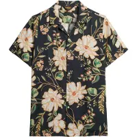 Superdry Open Collar Print Kurzarmhemd