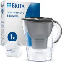 Brita 1x Wasserfilter-Kanne MAXTRA Marella graphit, 1x Pure Performance Filter