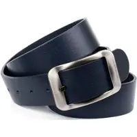 Anthoni Crown Ledergürtel , Damen, Gr. 115, blau, Leder, unifarben, Gürtel Ledergürtel, Hochwertiger Denim-Gürtel