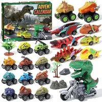 Generisch Adventskalender mit Dinosaurier-Motiven für Kinder, Jungen, Modellauto, Jahr 2026