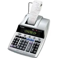 Canon MP1411-LTSC Rechner mit Druckfunktion, 14-stelliges Farbdisplay, Farbbanddrucker Gr. 51 s/r, silbernes Gehäuse, für Buchhaltung/Kasse