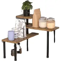 OEM Gewürzregal, Holzmaterial, 3-stöckige Struktur, stapelbares Design, vielseitig für Küchen und Badezimmer, leicht und einfach zu bewegen