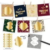Papierdrachen Adventskalender 2026 – Zum Befüllen und Verschenken – Weihnachtsmotive – Kratzbilder