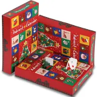 Generisch Adventskalender zum Befüllen – Set mit 5 Stück – Adventskalender mit 24 Fächern, ideal zum Selbergestalten für Weihnachtsgeschenke