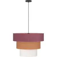 Eglo Hängelampe PAROGNO, rot/orange/weiß, Ø 60 cm Textil E27