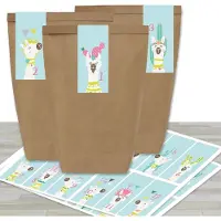Papierdrachen Adventskalender-Set – 24 braune Papiertüten und 24 quadratische Nummernschilder – DIY-Set zum Selbstbefüllen – Mini-Set Nr. 63 – Weihnachten 2021