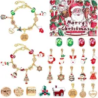 Generisch Adventskalender für Weihnachten (24 Tage) – Handgefertigtes Weihnachtsset mit Armbändern