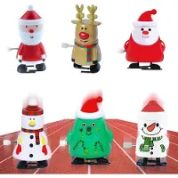 Generisch Wind-up Spielzeug für Weihnachten – Set mit 12 – Figuren – Mechanisch angetrieben – Spielzeug – Wind-up Figuren – Adventskalender – Füllmaterial