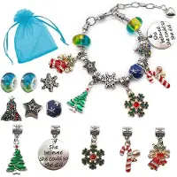 Generisch Adventskalender 2025 mit 11 Päckchen – Weihnachtliche Armbänder für Mädchen – Geschenkidee für Partys