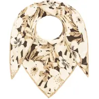 Zwillingsherz Dreieckstuch "Blumen & Sträucher", Damen, beige, Strick, Materialmix, gemustert, mehrfarbig, Modetücher Dreieckstuch, Strick, florales Muster, wärmend