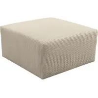 Werk2 Polsterhocker "Zeus-XL Polsterhocker modern und bequem", natur, B:80cm H:41cm T:80cm, 90% Polyester, 10% Nylon, Hocker, Polsterhocker, Curvy Trend Hocker mit urbaner Optik