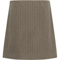 Culture Midirock "Damen Rock CUkeke", Damen, Gr. 44, taupe stripe, Röcke Midirock