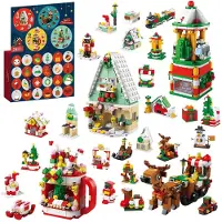 Merkloos Adventskalender für Kinder mit Bauklötzen, 24 Tage bis Weihnachten zählen
