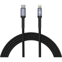 Tellur TLL155384, 1 m, Lightning, USB C, Männlich, Männlich, Schwarz