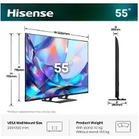 Hisense 55 '' A79S | Hi-QLED Smart TV 4K 60 Hz, 139,7 cm (55"), 3840 x 2160 Pixel, DLED, Smart-TV, WLAN, Schwarz