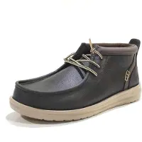 HeyDude für Herren. HD42051 Wally Mid Gripr Classic Schuhe braun (43), Flach, Schnürung, Lässig