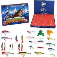 Generisch Adventskalender 2026 – 24 weihnachtliche Accessoires für Männer und Fischer – Stil 1