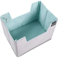 Keeeper Faltbox "nea, faltbarer Einkaufsorganizer für Klappboxen", blau (aquamarine), B:29,5cm H:22,5cm T:20cm, Polyethylenterephthalat (PET), Aufbewahrungsboxen, Faltbox, aus recycelten PET-Flaschen