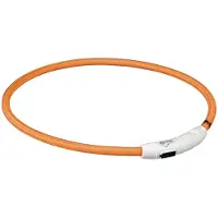 Trixie Flash Leuchtring USB kürzbar orange 45 cm
