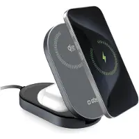 SBS Klappbare 2-In-1-Ladestation Mit Qi 2.2-Standard (35 W), Inklusive Wandladegerät Und USB-C-Kabel