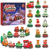 OCreon Adventskalender 2026: Magnetische Holzeisenbahn – 24 Tage Weihnachtsüberraschungen für Jungen
