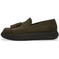 FitFlop für Damen. JHS-B77 Mokassins aus Wildleder Iq-Comff Grün Olvia (41), Wohnung, 1 bis 3 cm, Keine, Lässig