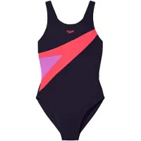 Speedo Badeanzug "HYPERBOOM BUTTERFLY BACK 1PC BLK/PNK", Jungen, Gr. 14 (158/164), N-Gr, schwarz (blk, pnk), Obermaterial: 100% Polyester, Badeanzüge Badeanzug