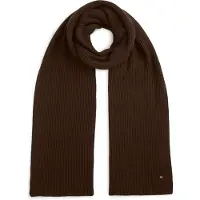 Tommy Hilfiger Strickschal "TH FLAG PIMA COTTON CASH SCARF" mit Logostickerei, mit Kaschmiranteil Unisex