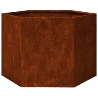 vidaXL Hochbeet Pflanzring Cortenstahl Rostoptik für Garten Terrasse und Balkon Pflanzkübel Blumenbeet rechteckig wetterfest robust dekorativ 60 x 60 x 45 cm