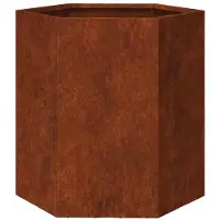 vidaXL Hochbeet Pflanzring Cortenstahl Rostoptik für Garten Terrasse und Balkon Pflanzkübel Blumenbeet rechteckig wetterfest robust dekorativ 40 x 40 x 45 cm